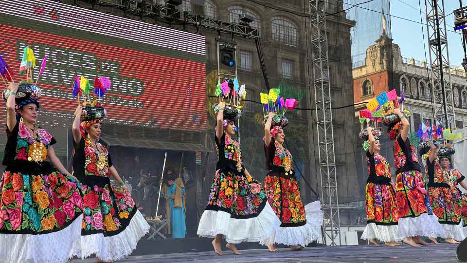Dancer in a typical costume from Oaxaca.