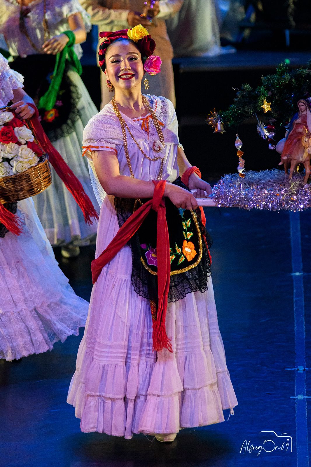 Dancers performing a traditional Mexican dance.